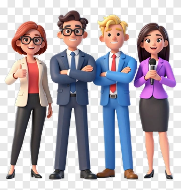 Business Team Standing Together PNG
