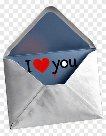 Envelope With I Love You Message PNG