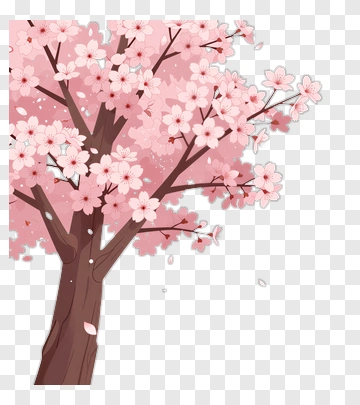Colorful Cherry Blossom Tree PNG