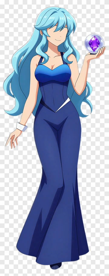 Anime Character Holding A Crystal PNG