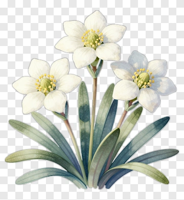 White Flower Bouquet PNG