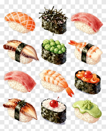 Sushi Variety Platter PNG