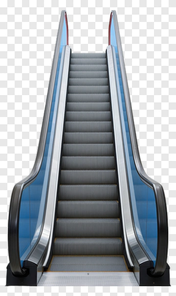 Escalator With Transparent Sides PNG