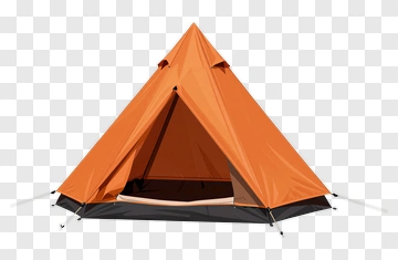 Orange Camping Tent PNG