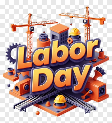 Labor Day Celebration Graphic PNG