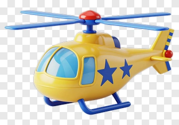Colorful Toy Helicopter PNG