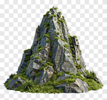 Rocky Mountain With Grass PNG