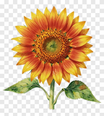 Sunflower With Vibrant Yellow Petals PNG
