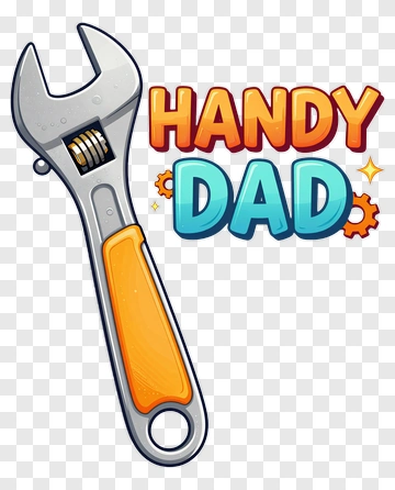 Handy Dad Wrench Illustration PNG