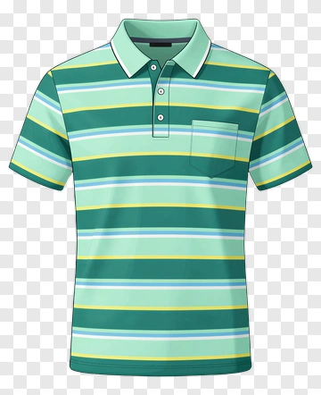 Striped Polo Shirt PNG