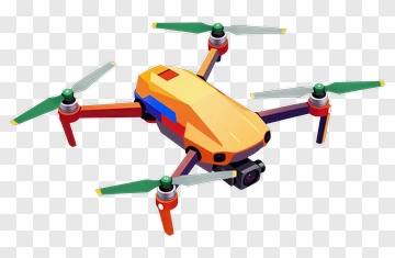 Colorful Drone With Four Propellers PNG