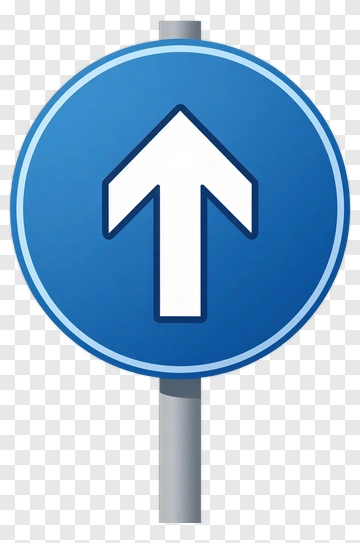 Directional Arrow Road Sign PNG