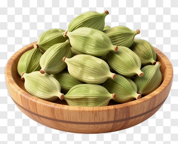 Bowl Of Green Cardamom Pods PNG