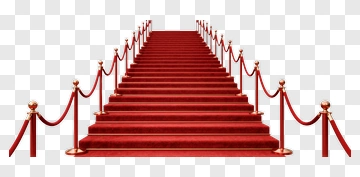 Red Carpet Stairs With Ropes PNG