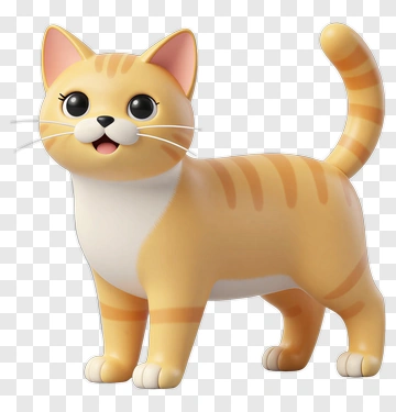 Cartoon Orange Cat PNG