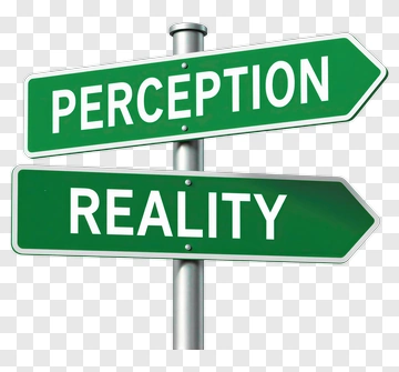 Perception And Reality Signpost PNG