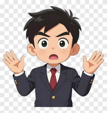 Cartoon Boy Gesturing With Open Arms PNG
