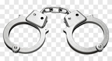 Silver Handcuffs PNG