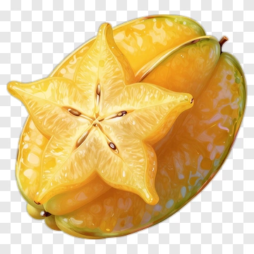 Star Fruit On A White Background PNG