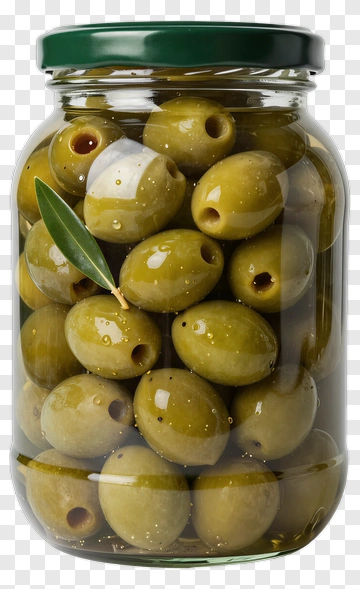 Jar Of Green Olives PNG