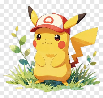 Pikachu Wearing A Cap PNG