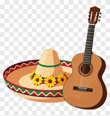 Sombrero And Guitar PNG