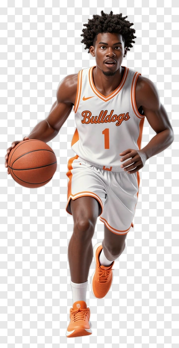 Basketball Player Dribbling A Ball PNG