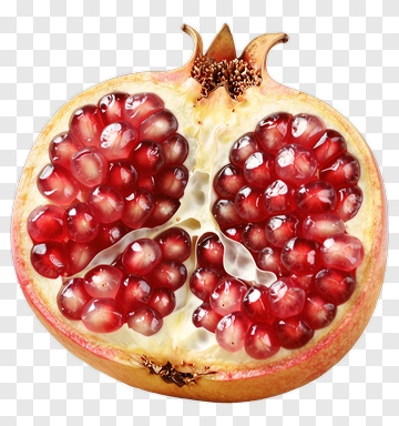 Cut Pomegranate Fruit PNG