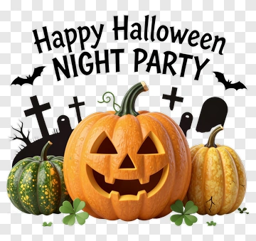 Halloween Pumpkin Decoration For Night Party PNG