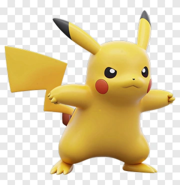 Pikachu Character In Action PNG