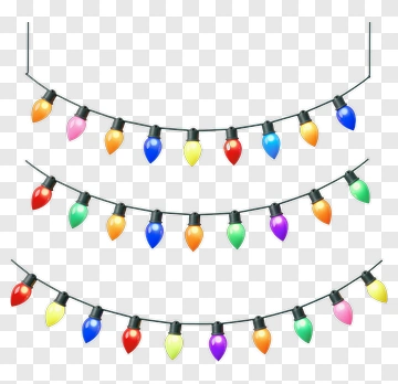 Colorful String Lights PNG