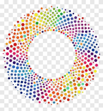 Colorful Circular Dot Pattern PNG