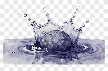 Water Splash With Droplets PNG