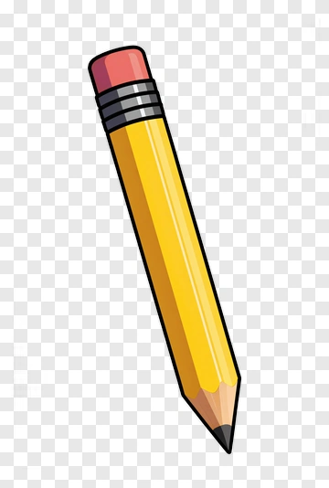 Cartoon Yellow Pencil PNG