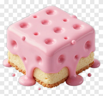 Pink Dripping Dessert Square PNG