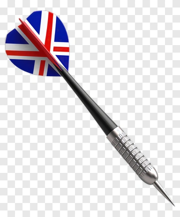 Dart With Union Jack Design PNG