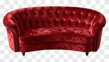 Red Velvet Sofa PNG
