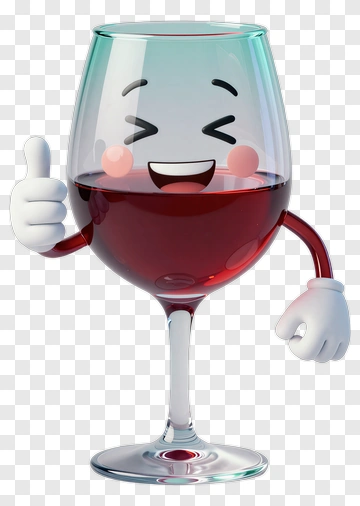 Cartoon Wine Glass With A Happy Face PNG