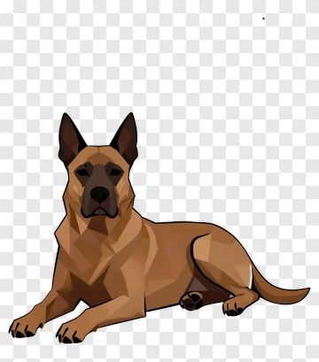 3D Dog Lying Down PNG