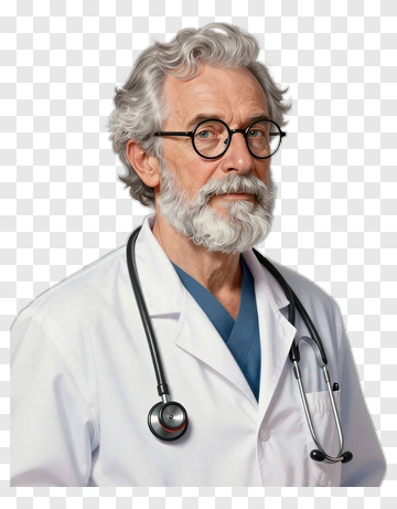 Doctor With Glasses And Stethoscope PNG