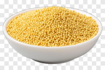 Bowl Of Yellow Mustard Seeds PNG