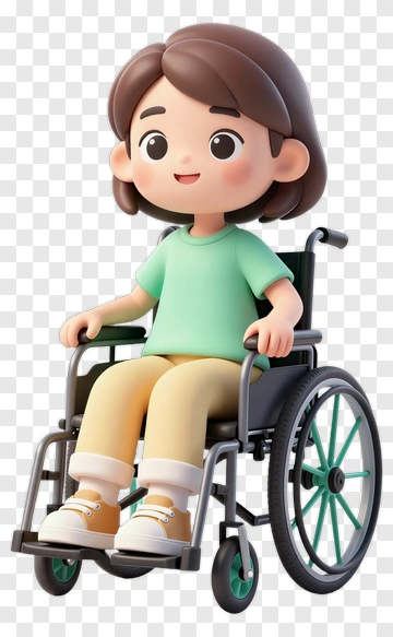 Cartoon Child In A Wheelchair PNG