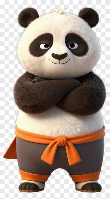 Cartoon Panda Character PNG