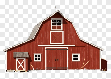 Red Barn With White Accents PNG