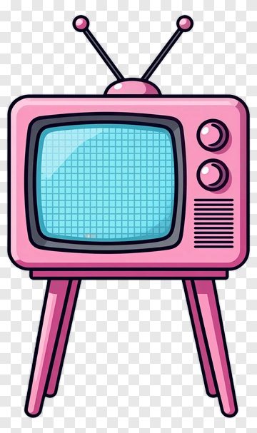 Cartoon Pink Television PNG