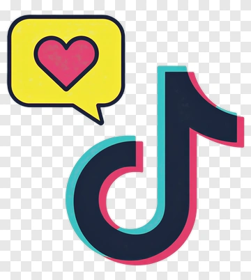 Tiktok Logo With Heart Icon PNG