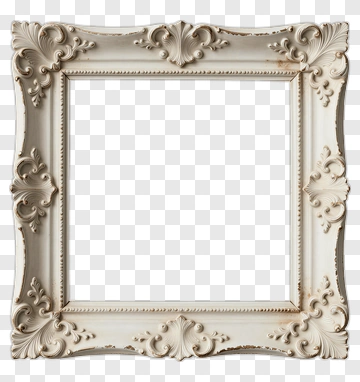 Vintage Ornate Picture Frame PNG