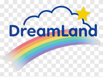 Dreamland Logo With Rainbow And Star PNG
