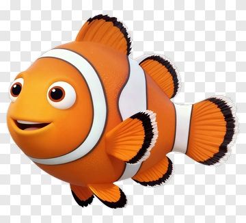 3D Cartoon Clownfish PNG