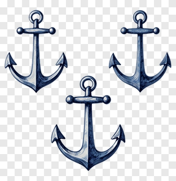 Set Of Nautical Anchors PNG